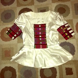 Silky preplum blouse